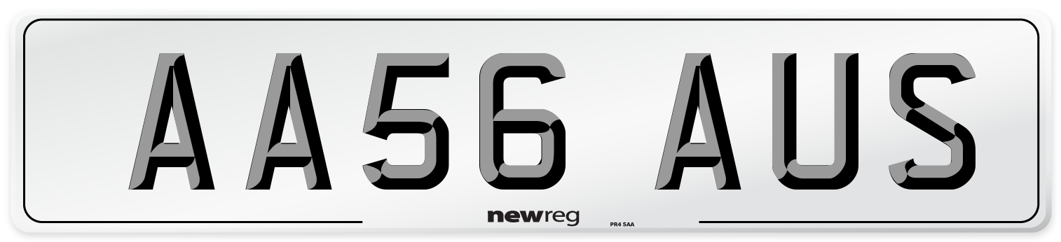 AA56 AUS Number Plate from New Reg